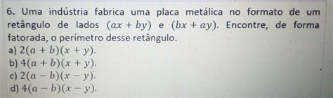 Solved: S (UTFPR) Uma indústria fabrica uma placa metálica no 